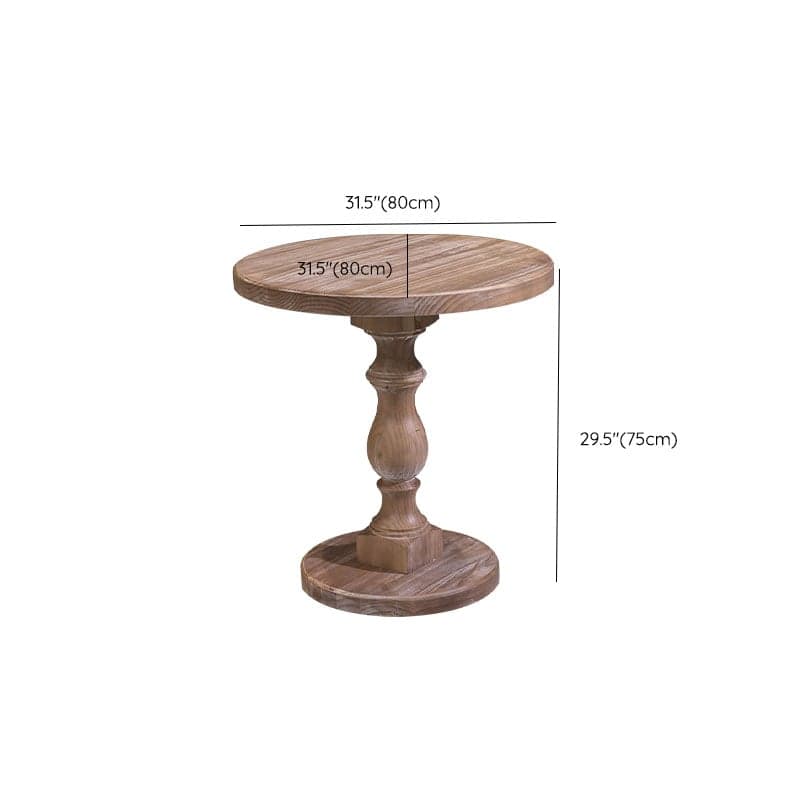 Standard Height 2 Seater Traditional Natural Pedestal Wood Kitchen Table thumbnail 11
