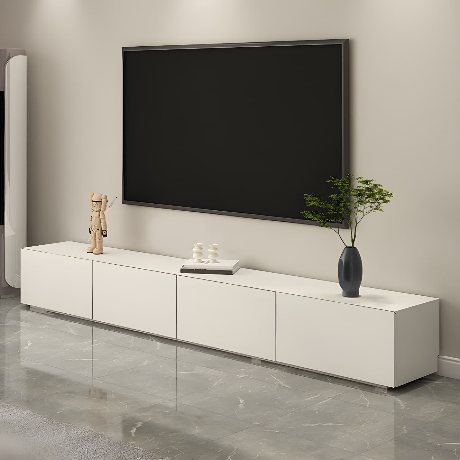 Modern Media Console Wood Media Console TV Stand for Living Room thumbnail 4