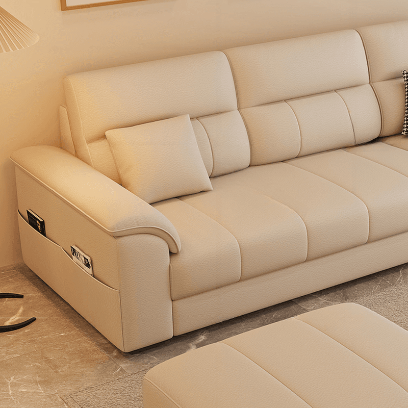Straight/L-Shape Reversible/Horizontal Sofa/Sofa Recliner with Concealed Support & Natural Wood Frame thumbnail 3