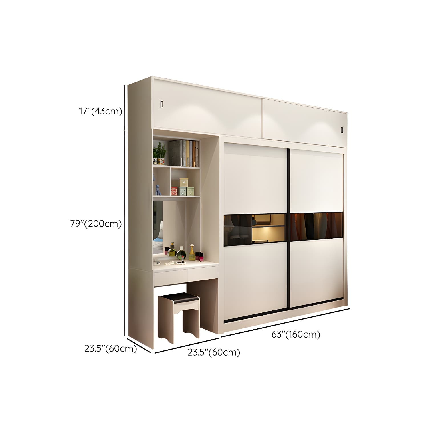 Contemporary Home Engineered Wood Wardrobe Freestanding Wardrobe Closet thumbnail 24