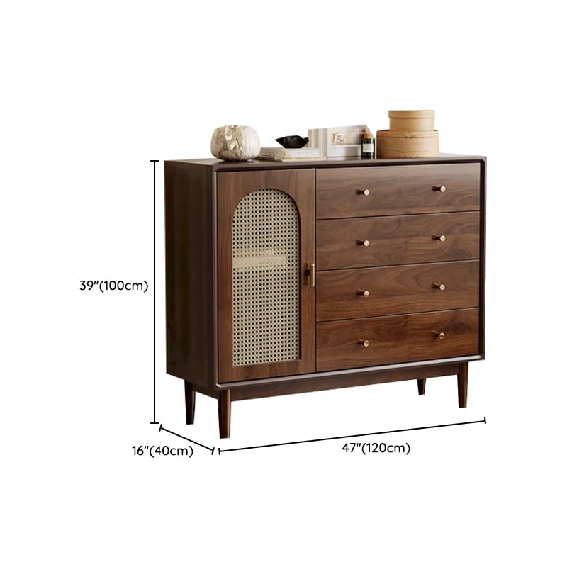 Independent Composite Wood Utility Storage Cabinet with Cabinet, Glass Door, Flexible Shelf, and Cabinet Knobs in Cocoa thumbnail 20