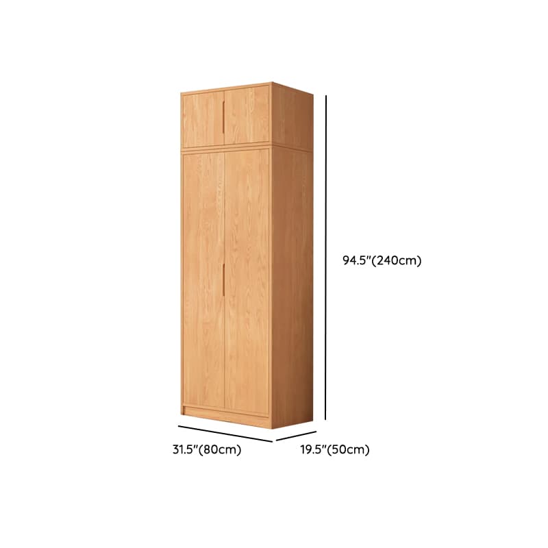 Wood Color Nordic Unfixed Wardrobe Closet thumbnail 28