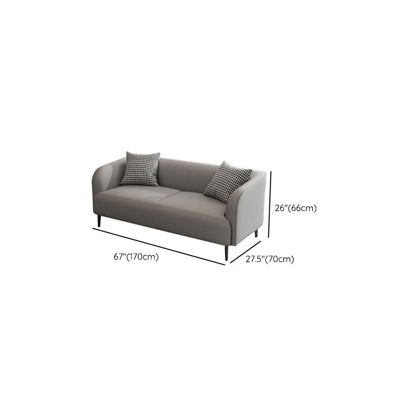 Drawing Room Standard Sofa in Pu Leather with Dark Gray/Sage/Amber Color and Armrest thumbnail 20