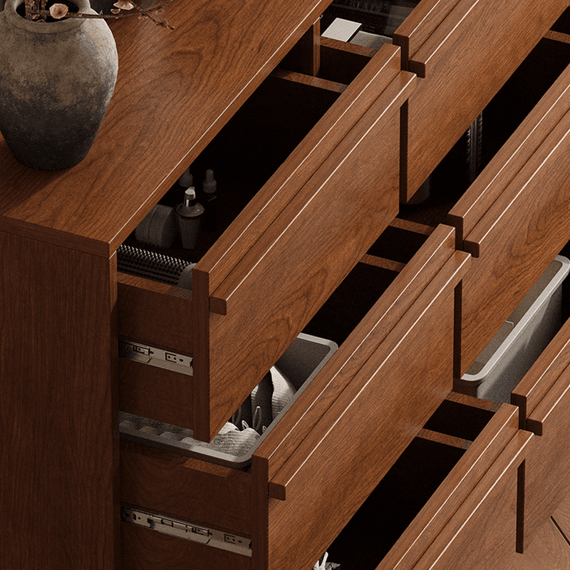 Cocoa Trendy Composite Wood Double Dresser/Lingerie Chest/Bachelor Chest with 5 Drawers/9 Drawers/6 Drawers in Vertical/Horizontal Orientation thumbnail 6