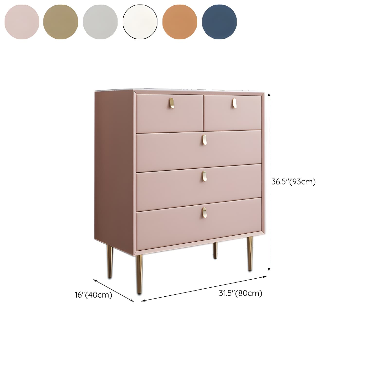 15.6-inch W Storage Chest Classic Glam Dresser with 5/6/7/9 Drawers thumbnail 22