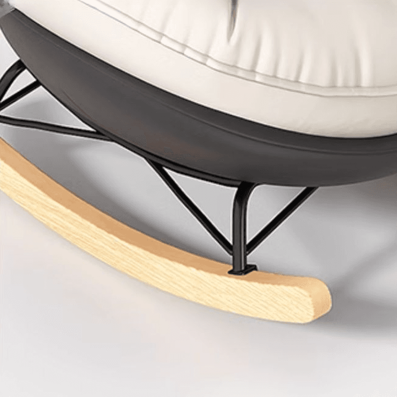 Art Deco Alloy Rocking Chair with Water Proof Upholstery and Flared Arm - image 11