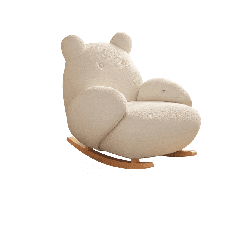 Contemporary Upholstered Rocking Chair with Cushioned Round Arm, Ottoman Included/Not Included thumbnail 2