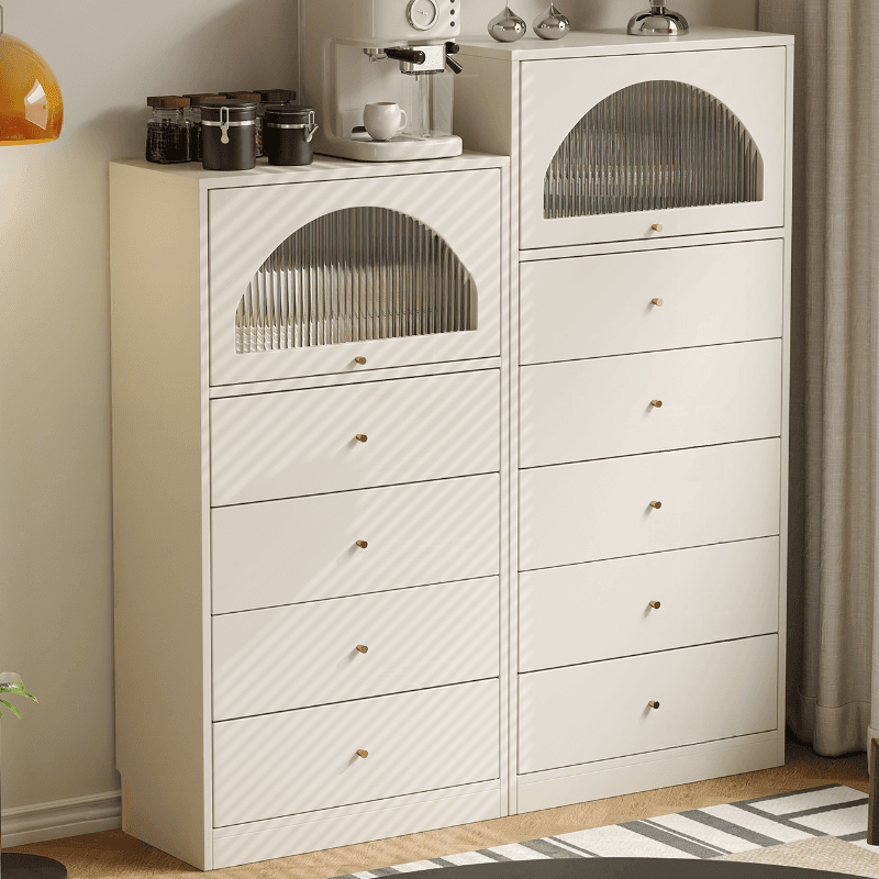 Chalk Casual Composite Wood Combo Dresser for Parlor with 6/3/5 Drawers and Hutch in Vertical Orientation thumbnail 1