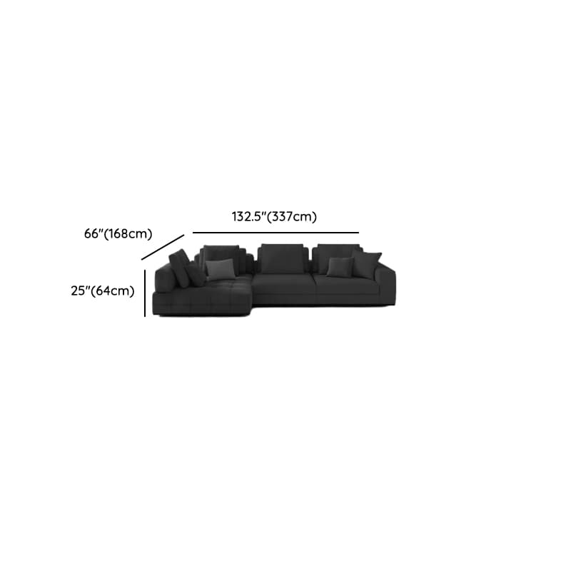 L-Shape Corner Sectional in Dark with Button-tufted Upholstery thumbnail 13