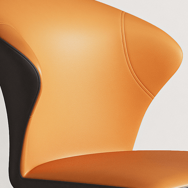 Modish Side Chair with Wing Chair Back, Padded Upholstery, Midnight Black Metal Legs thumbnail 15