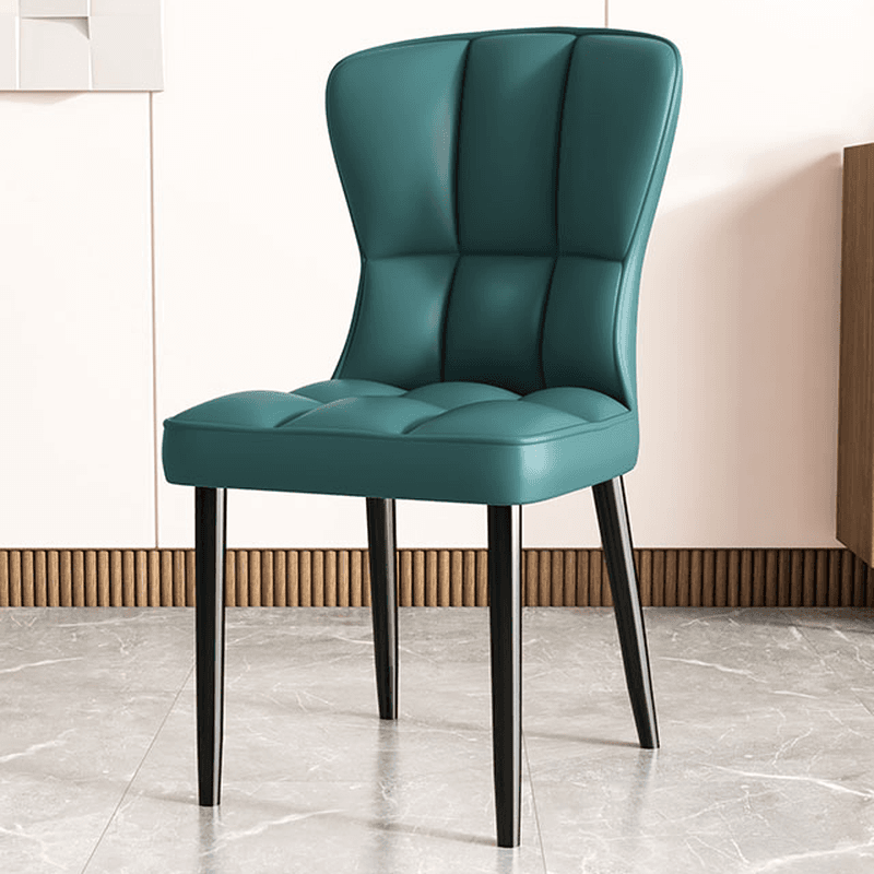 Casual/Lavish Side Chair with Wingbacked Upholstered Design and Steel Legs thumbnail 5