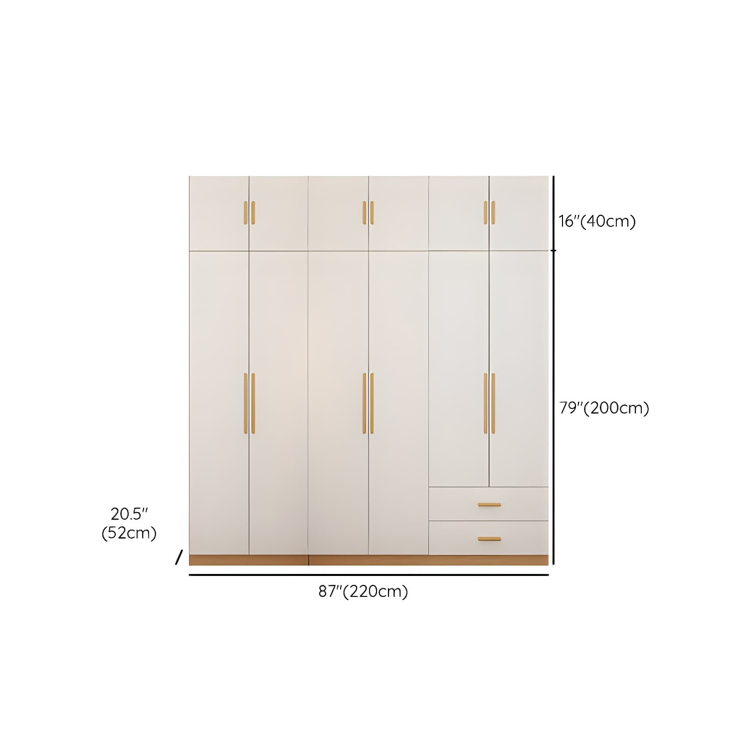 Contemporary Style Wardrobe Wooden Bedroom Closet with Hinged Door thumbnail 31