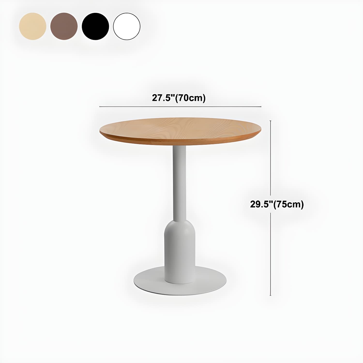 Industrial Style Dining Site Table MDF Dining Room Furniture with Pedestal Base thumbnail 17