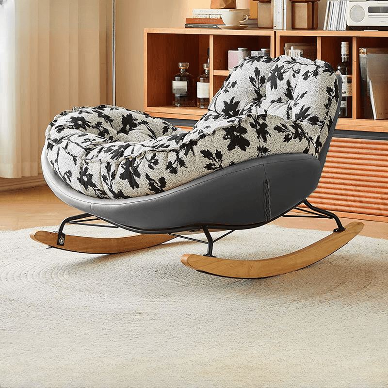 Modern Scratch-tolerant Upholstered Rocking Chair with Padded Comfort thumbnail 20