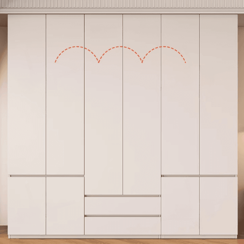 Modish Manufactured Wood Independent Armoire Cabinet with Soft Close Drawer, Soft Close Door, Interior Shelves, and Clothing Rod thumbnail 4