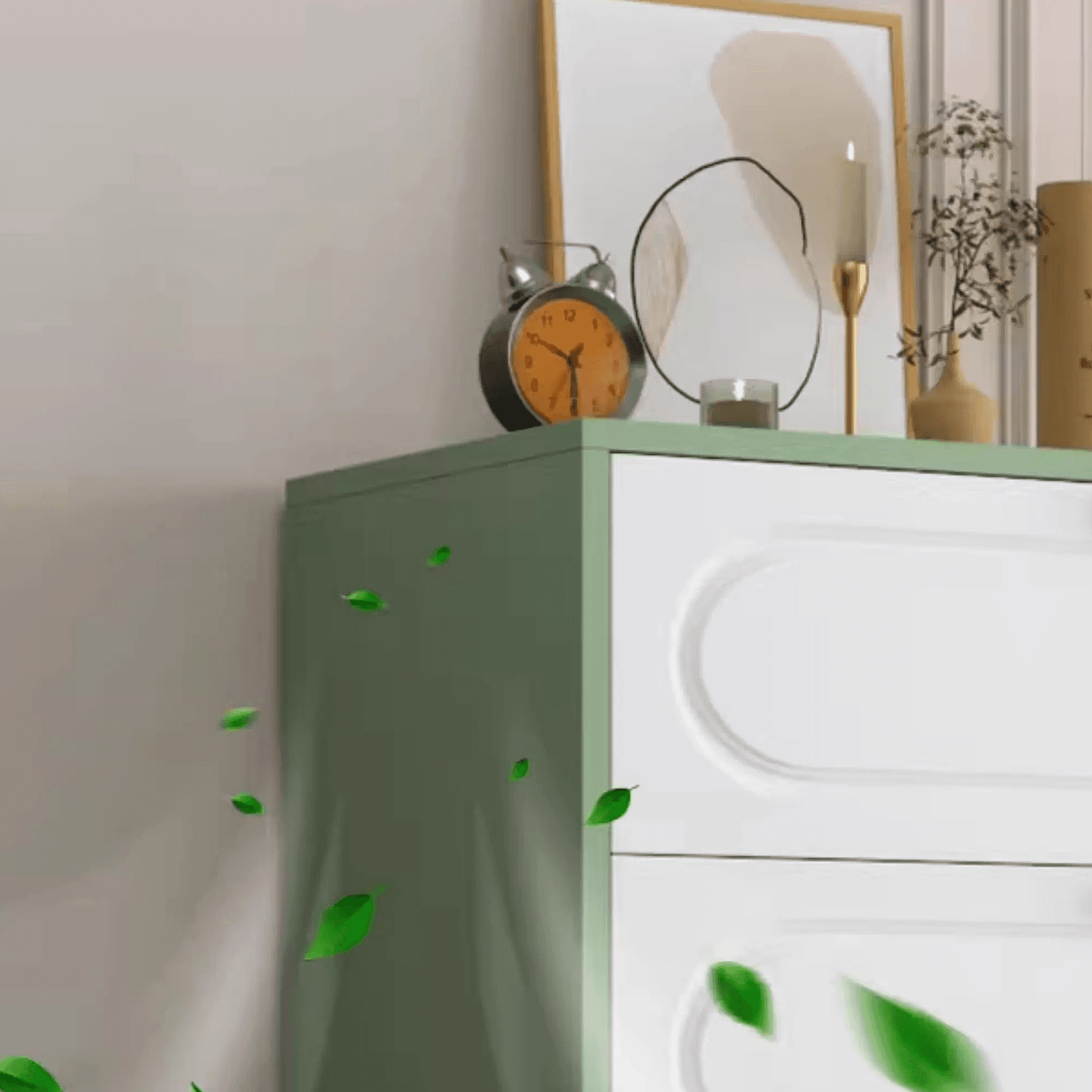 Light Green Casual Steel Bachelor Chest/Semainier thumbnail 7