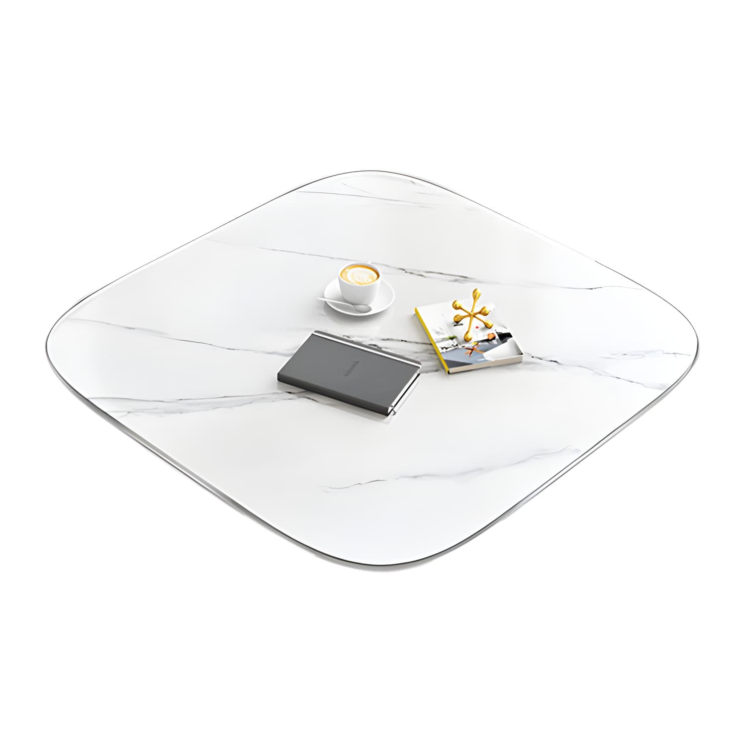 5 Piece Square Shape Sintered Stone Top Dining Room Table Set thumbnail 9