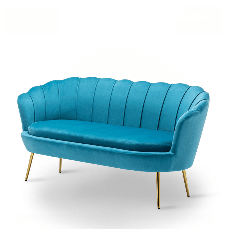 Magenta/Olive Green/Cerulean Single Sofa/Loveseat with Sloped Arms Sitting Room thumbnail 3