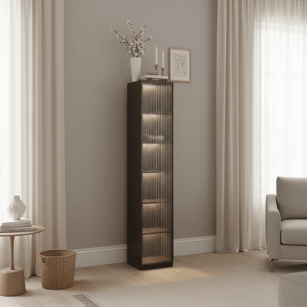 Trendy Sideboard with 3 Drawers, Cupboard, Wide/Standard/Narrow Sizes, 2/1 Shelves, Cabinets, and Glass-panel Door thumbnail 38