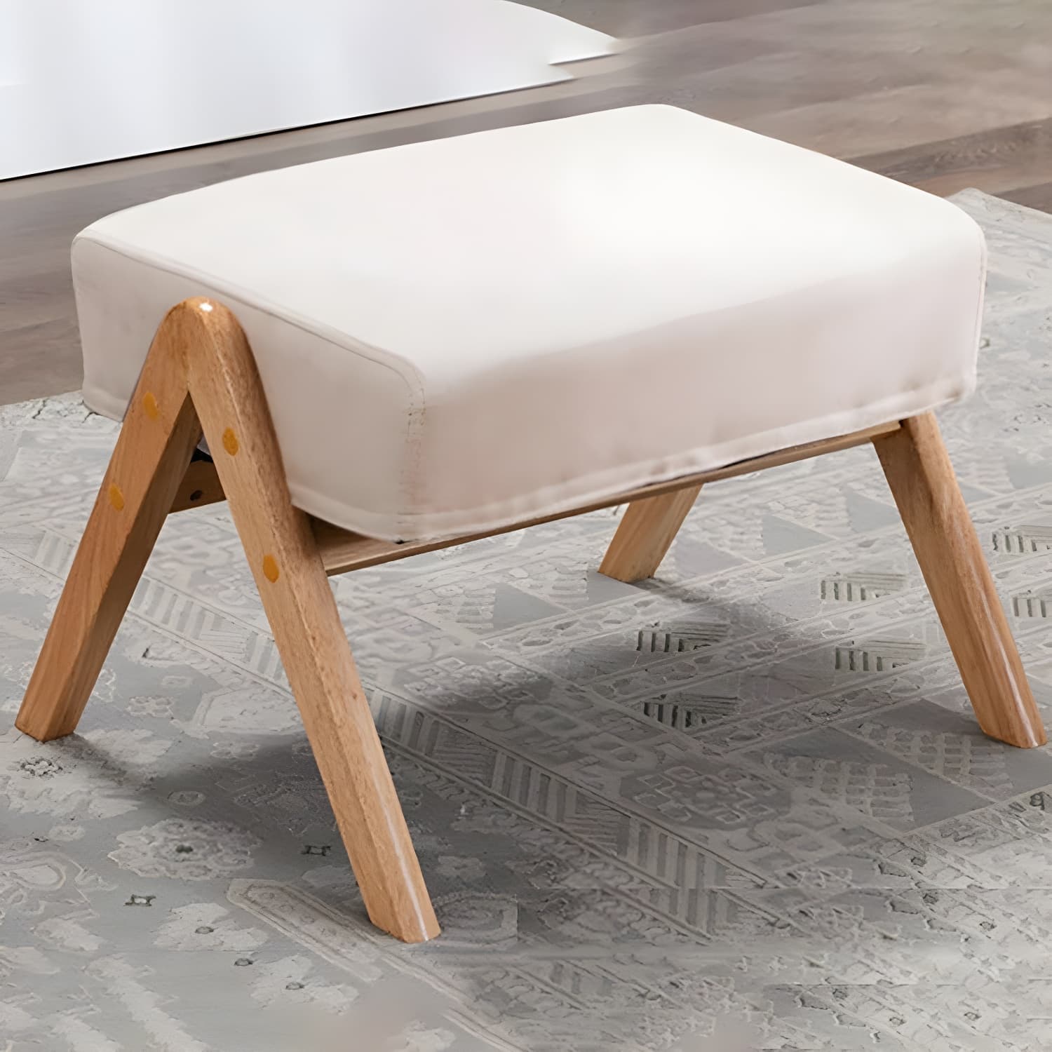 Mid-Century Modern Rocking Accent Chair with Solid Wood Frame and a Pillow thumbnail 18