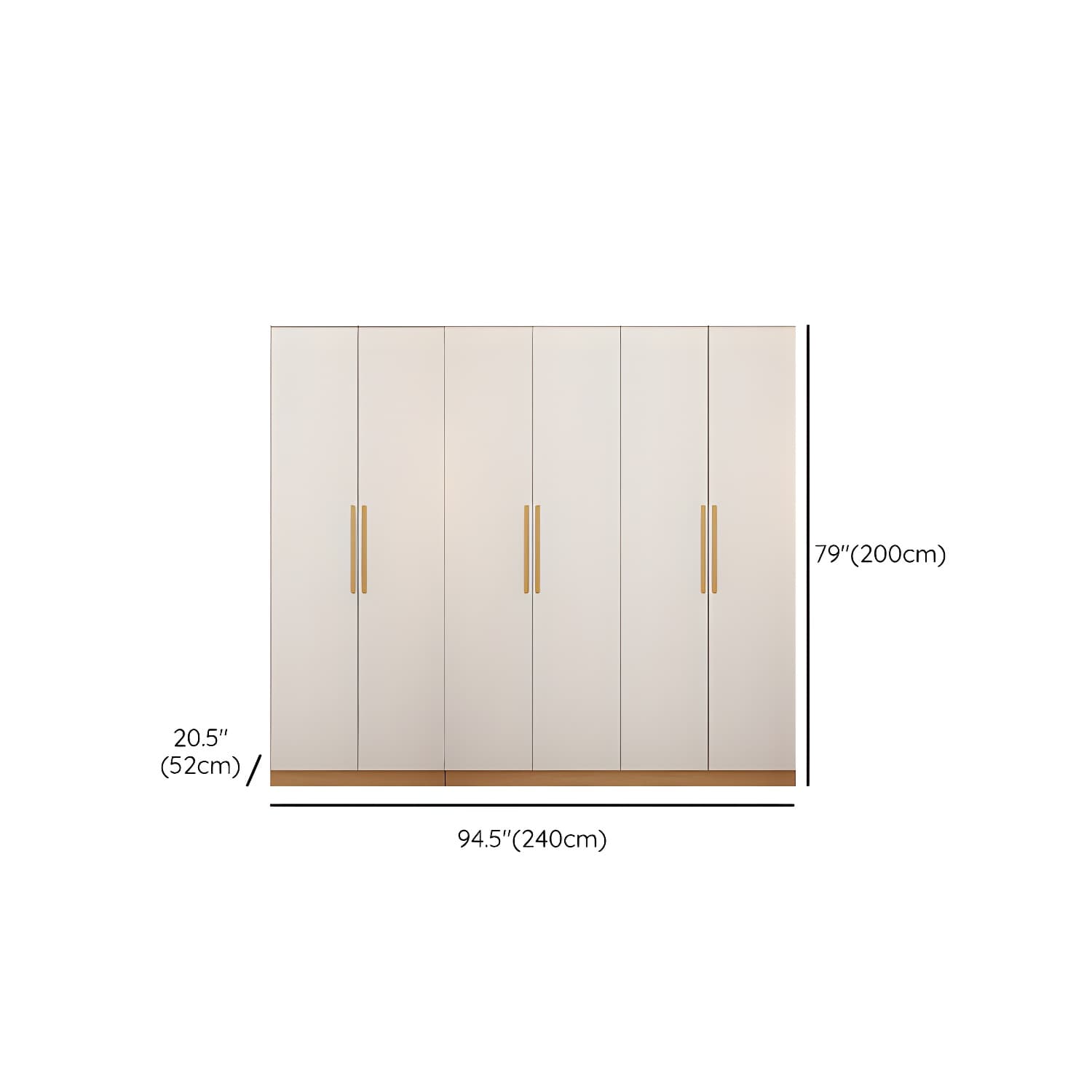 Contemporary Style Wardrobe Wooden Bedroom Closet with Hinged Door thumbnail 21