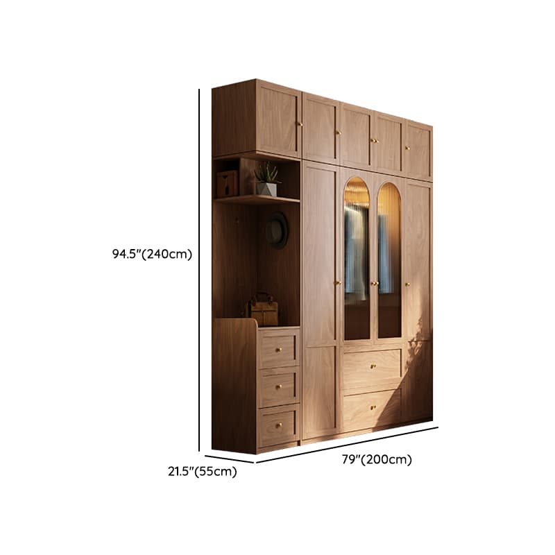 Trendy Unfinished Color Engineered Wood Unattached Armoire Cabinet thumbnail 28