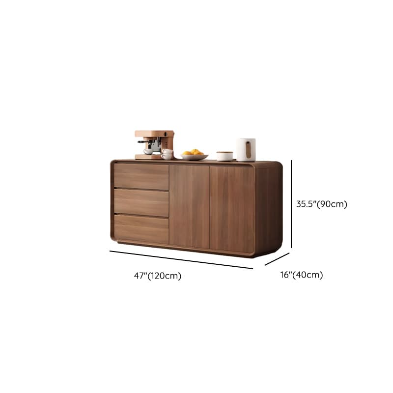 Ground Detached Cocoa Worktop Sideboard with Kitchen Gadget Storage for Culinary Space thumbnail 5