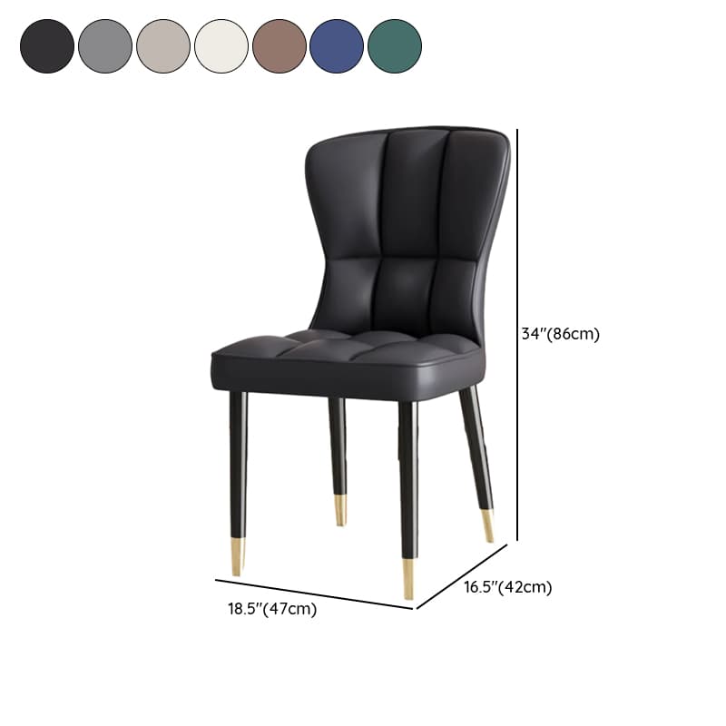 Casual/Lavish Side Chair with Wingbacked Upholstered Design and Steel Legs thumbnail 15