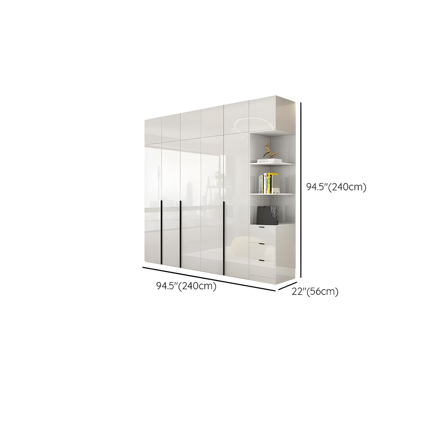 Modern Simple Style Double Door Storage Wardrobe for Bedroom thumbnail 28