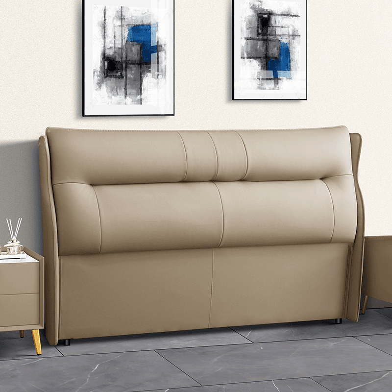 Modish No Distressing Timber Wingback Headboard with Rectangle Shape for King/Queen/Full Bed, Featuring Sponge Upholstery and Standard Height thumbnail 5