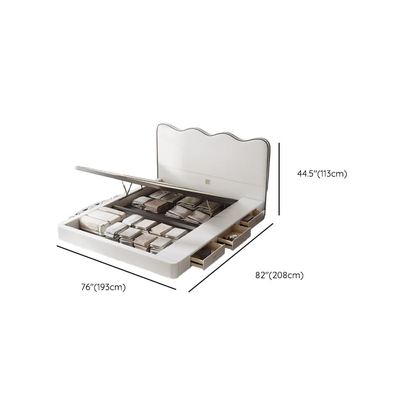 Solid Color Storage Bed/Platform Bed with 3 Storage Boxes and Pine Wood Frame for Living Room thumbnail 15