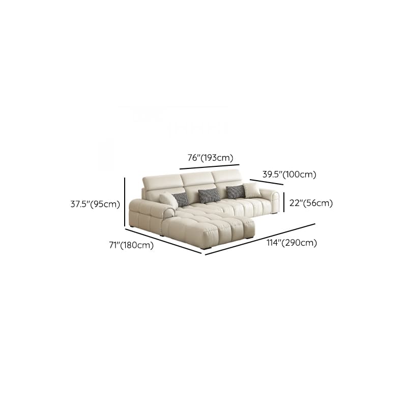 L-Shape/Straight Reversible/Horizontal Concealed Support Sofa Recliner/Sofa with Round Arm & Pine Frame thumbnail 14