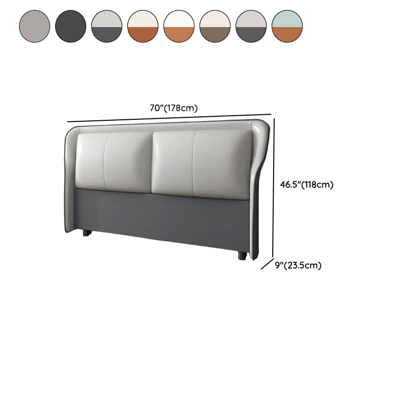 Trendy Wingback Headboard with No Distressing in Natural Wood, Rectangle Shape for Full/Queen Bed with Sponge Upholstery and Standard Height thumbnail 14