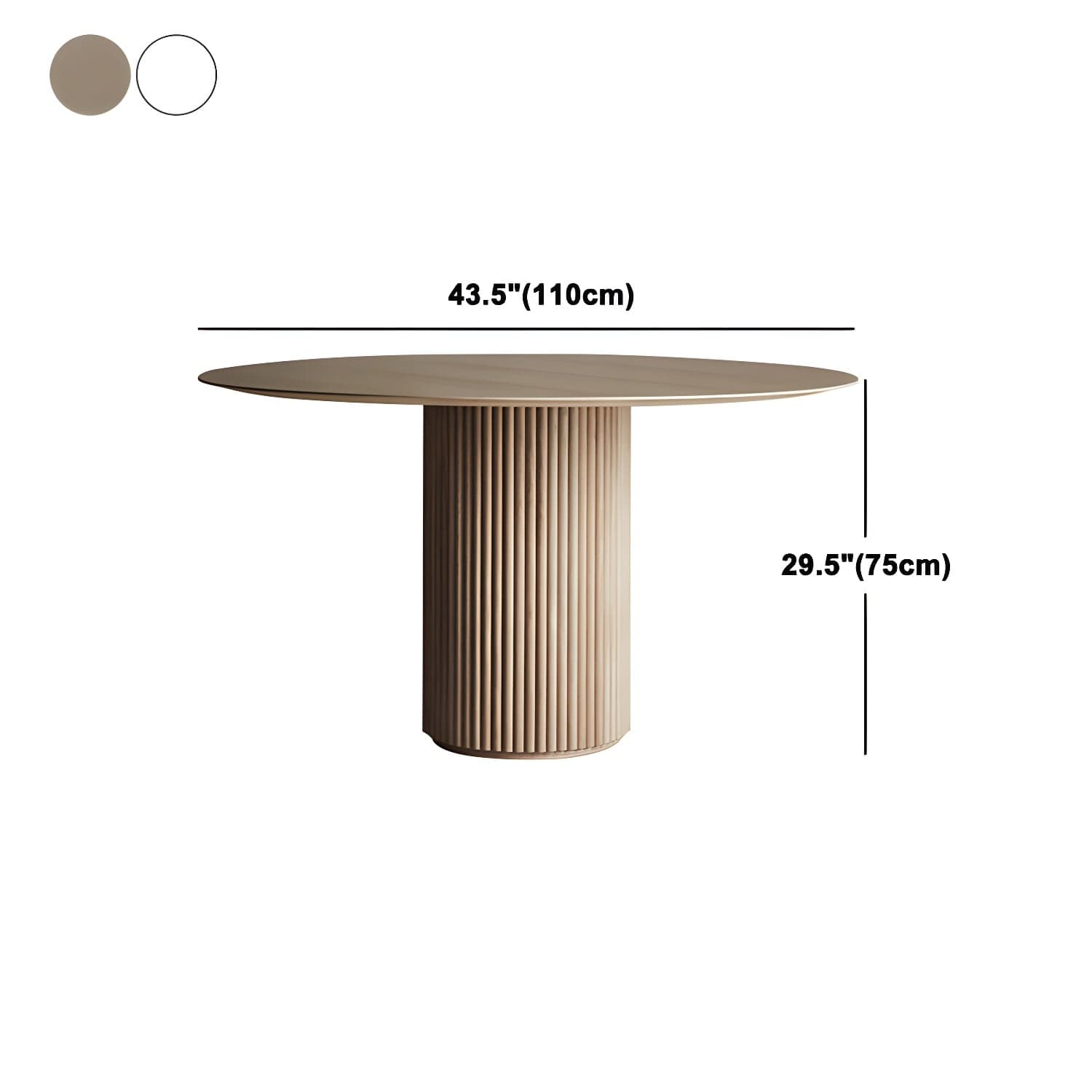 Round Pedestal Casual Table Simplicity Style Dining Room Home Furniture thumbnail 13