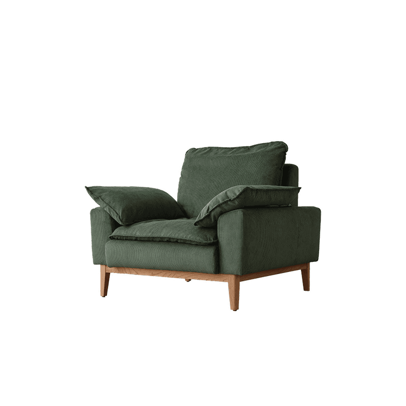 Contemporary Seats 2/1 Person Straight/L-Shaped Horizontal Left Sofa Couch /Chaise with Natural Wood Frame thumbnail 2