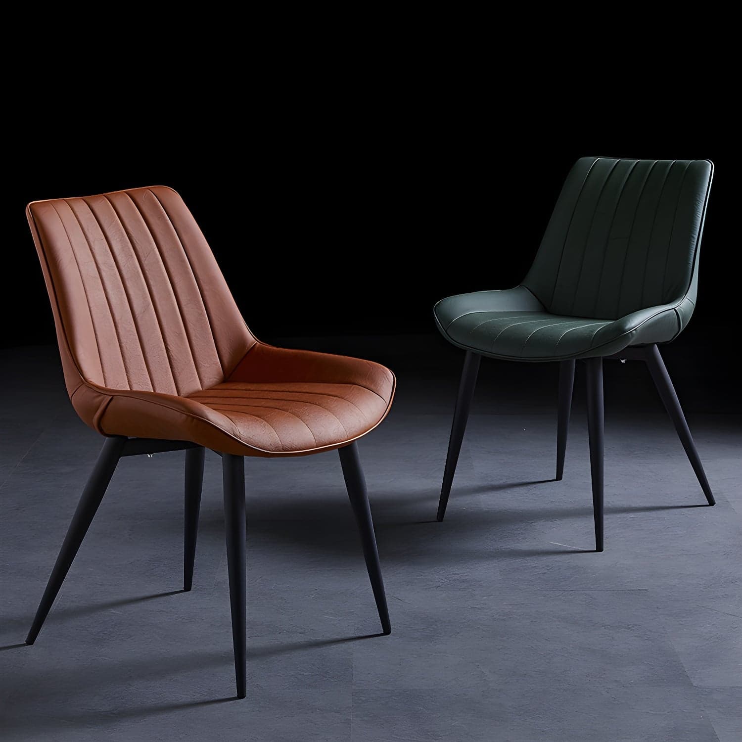 Scandinavian Leather Restaurant Side Chair Matte Finish Parsons Dining Chair thumbnail 13