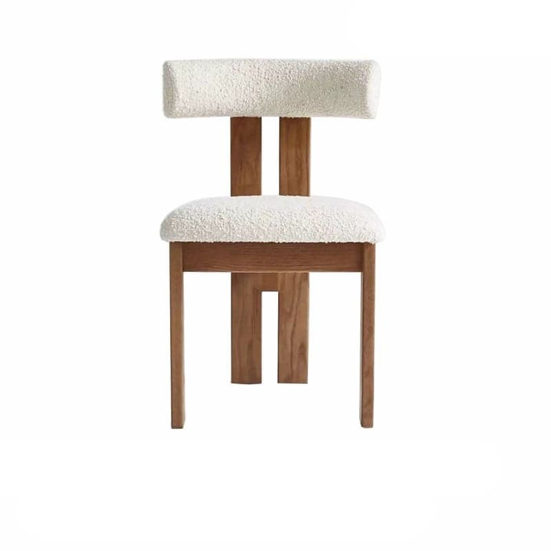 Modern Upholstered Armless Kitchen & Dining Chair, Open Back, Wood Ash, 1 Piece thumbnail 10