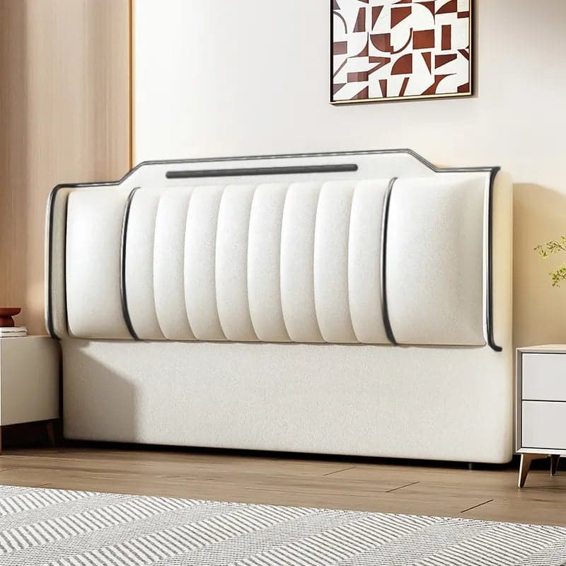 Simplistic Style Panel Headboard in Natural Wood with No Distressing, Rectangular Shape for Queen/Full/Twin XL Bed, Featuring Sponge Upholstery and Standard Height thumbnail 3