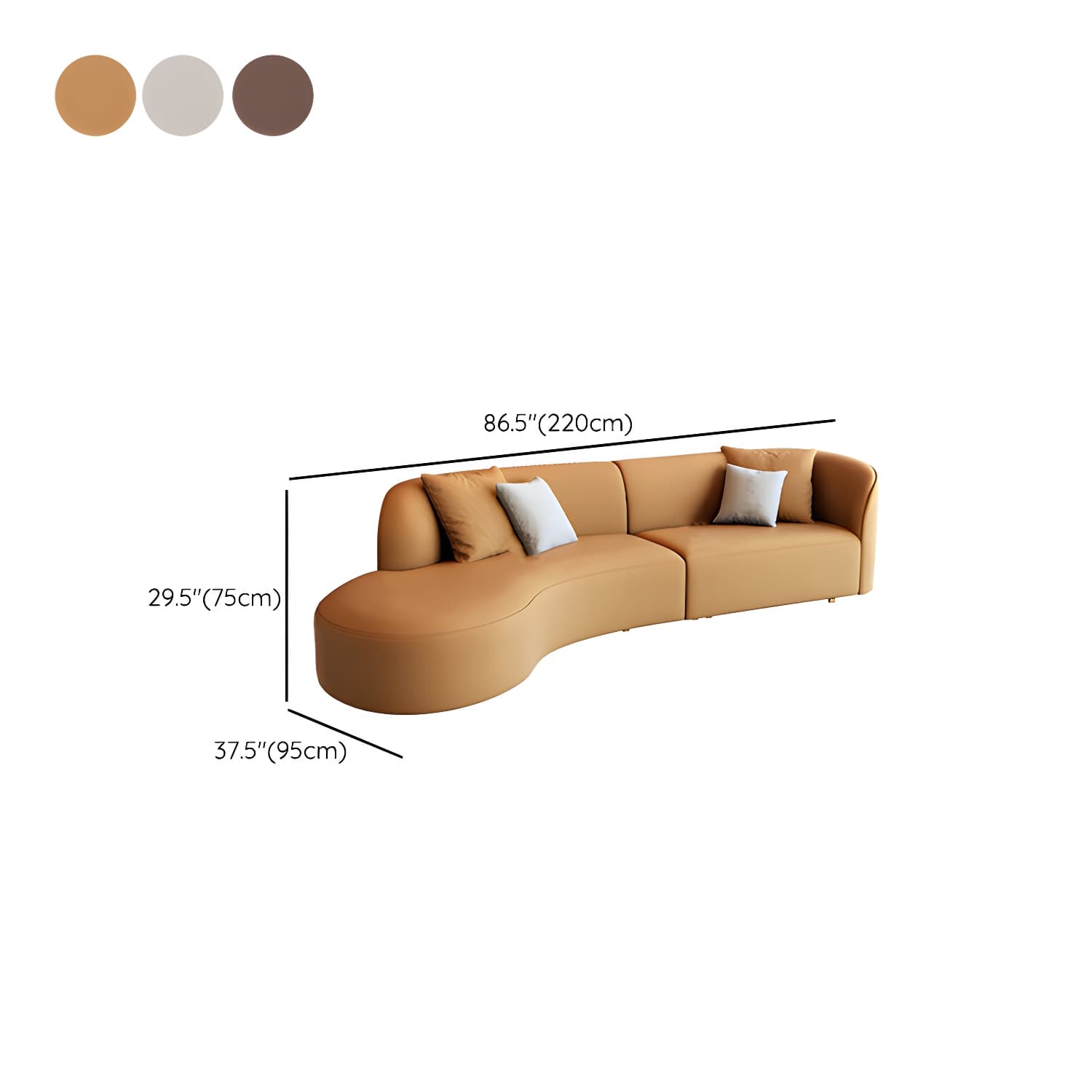 Modern Faux Leather Sectional Sofa Set with Wood Frame and Sponge Seat Fill Material thumbnail 13
