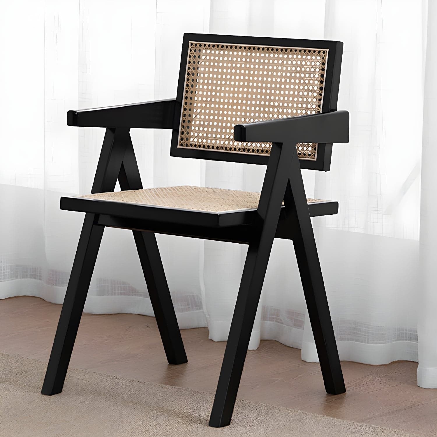 Contemporary Dining Room King Louis Back Solid Wood Dining Chair thumbnail 1
