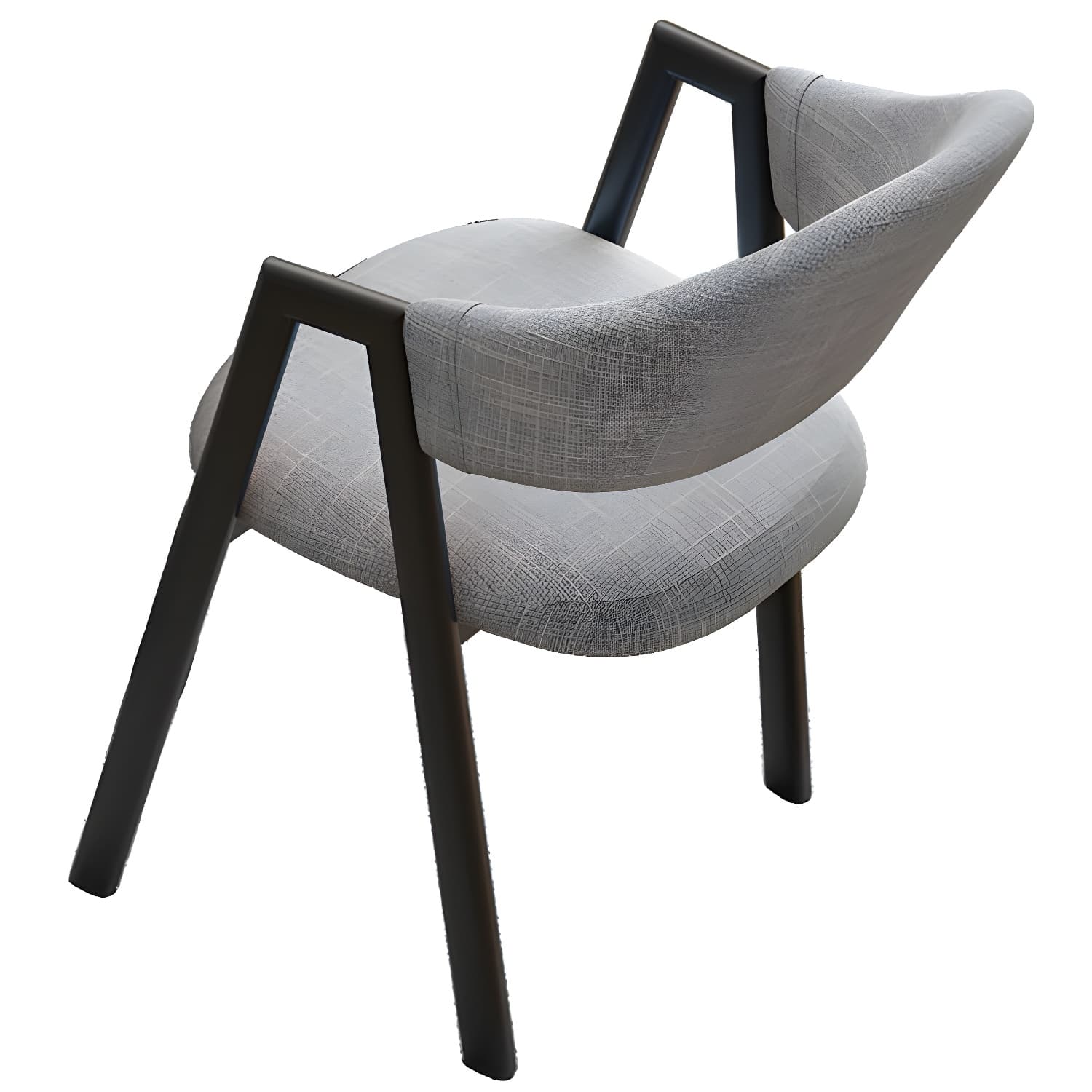Modern Style Iron Arm Chair Open Back Dining Side Chair with Upholstered thumbnail 9