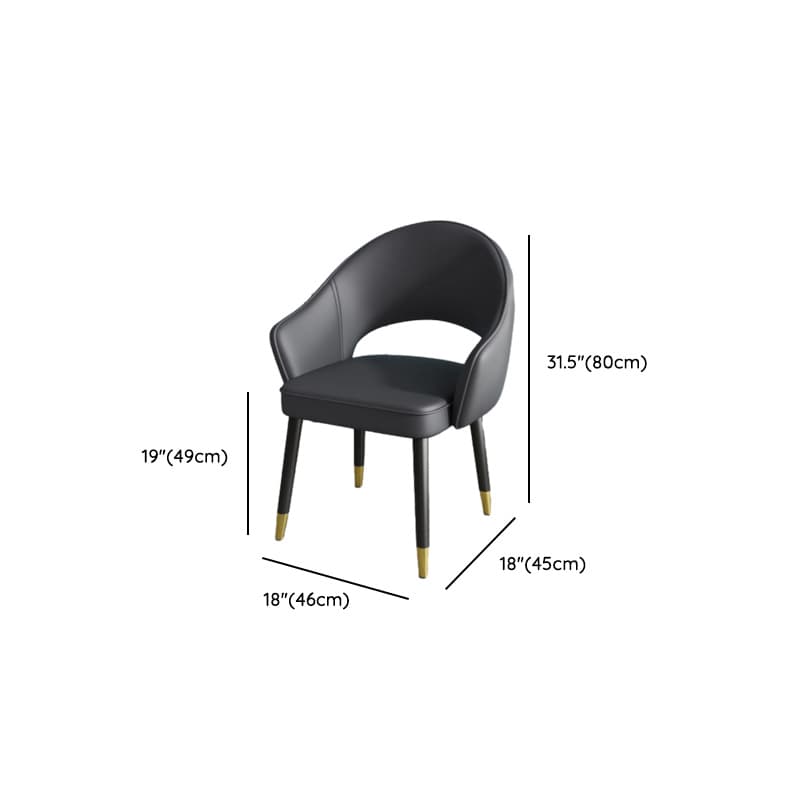 Modish Arm Chair with Ventilated Back, Padded Upholstery, Arms, and Steel Legs thumbnail 24