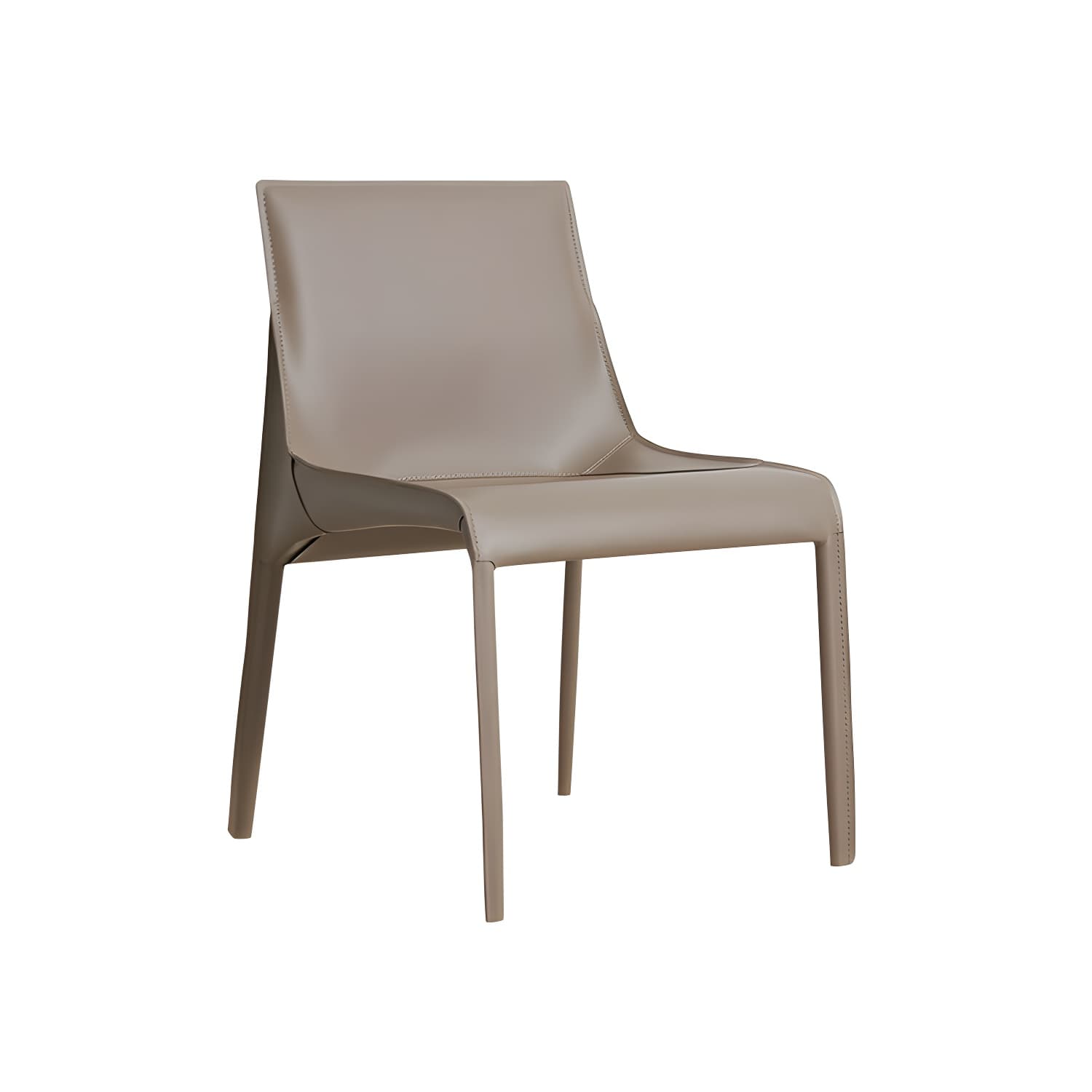 Designer Style Leather Dining Chair Matte Finish Parsons Dining Side Chair thumbnail 11