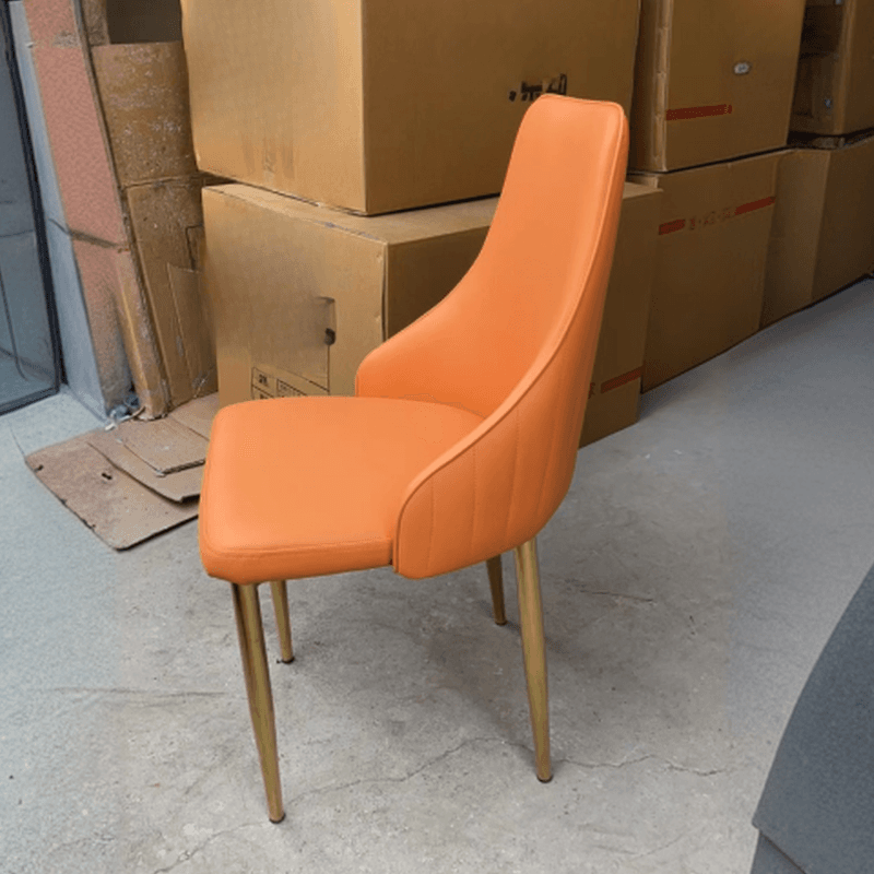 Lavish/Contemporary Upholstered Side Chair with Parsons Back Style and Metal Legs thumbnail 2