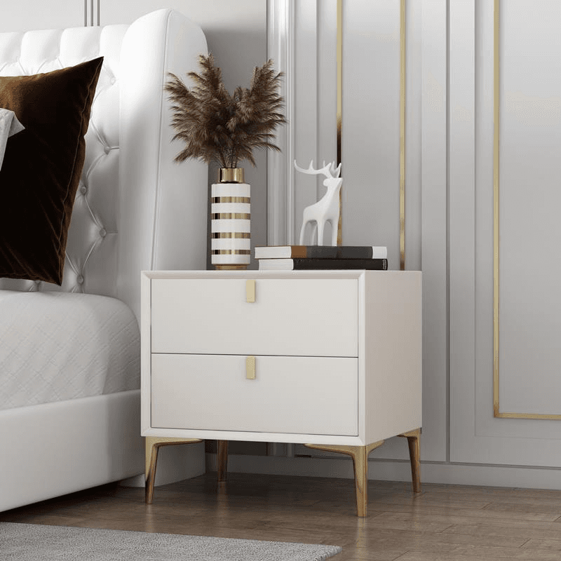 Modern Lumber Nightstand With Drawer Storage & Leg, 3 Drawers/2 Drawers thumbnail 7