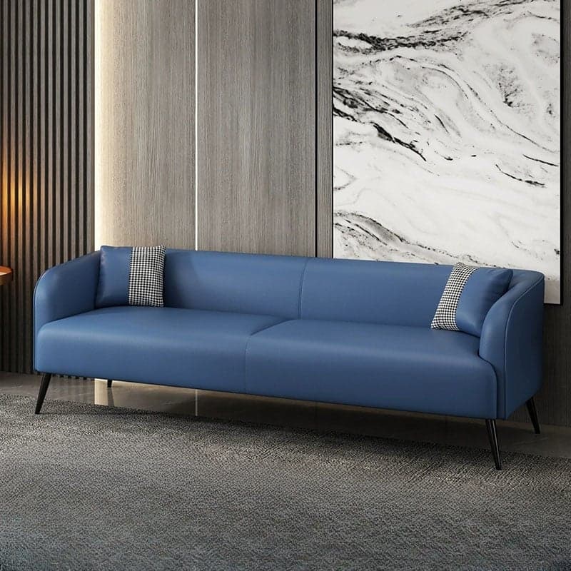 Modern Pine Wood Upholstered Three-Seater Sofa with Foam Seat in Solid Color thumbnail 10
