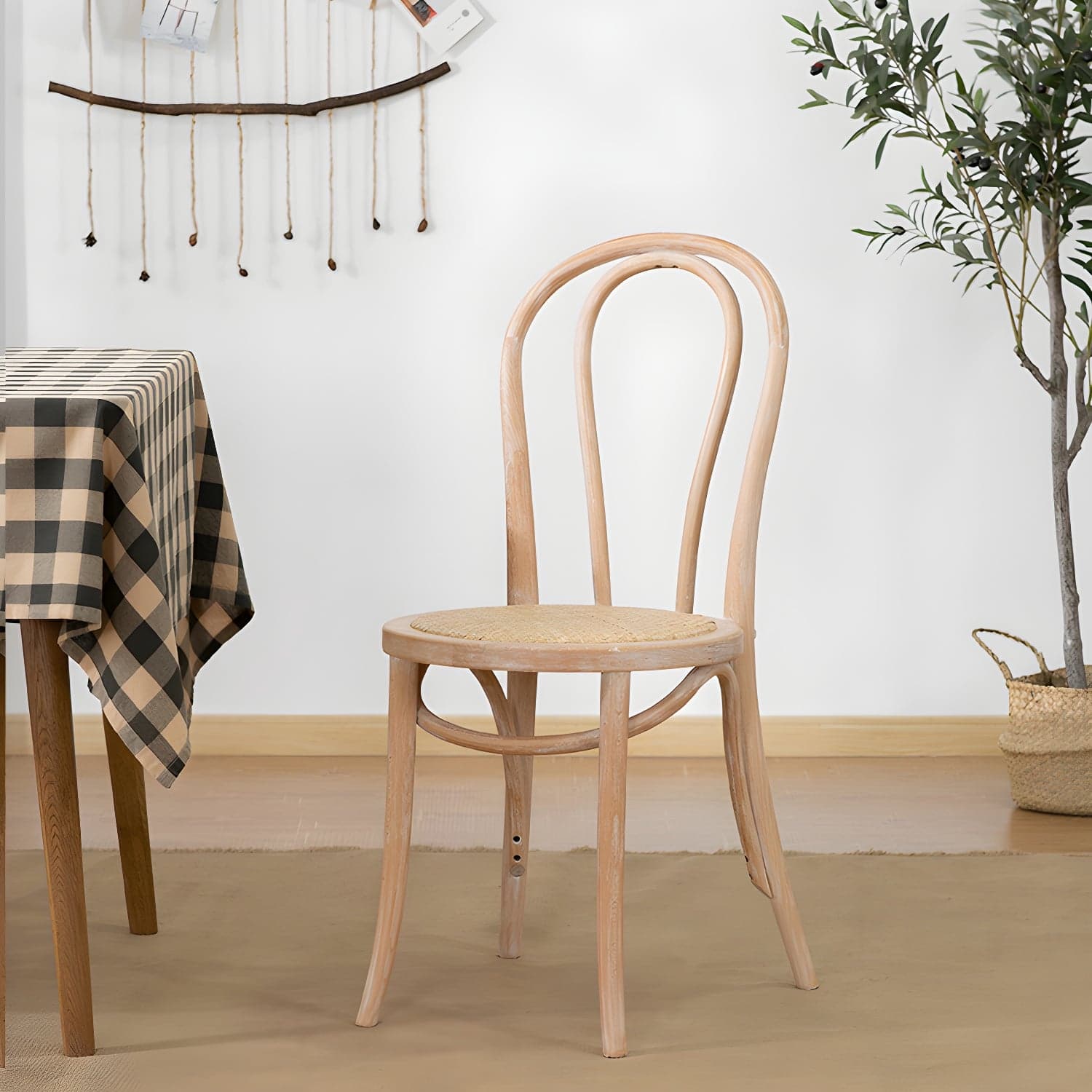 Modern Solid Beech Wood Chairs Kitchen Dining Windsor Back Side Chair Set thumbnail 6