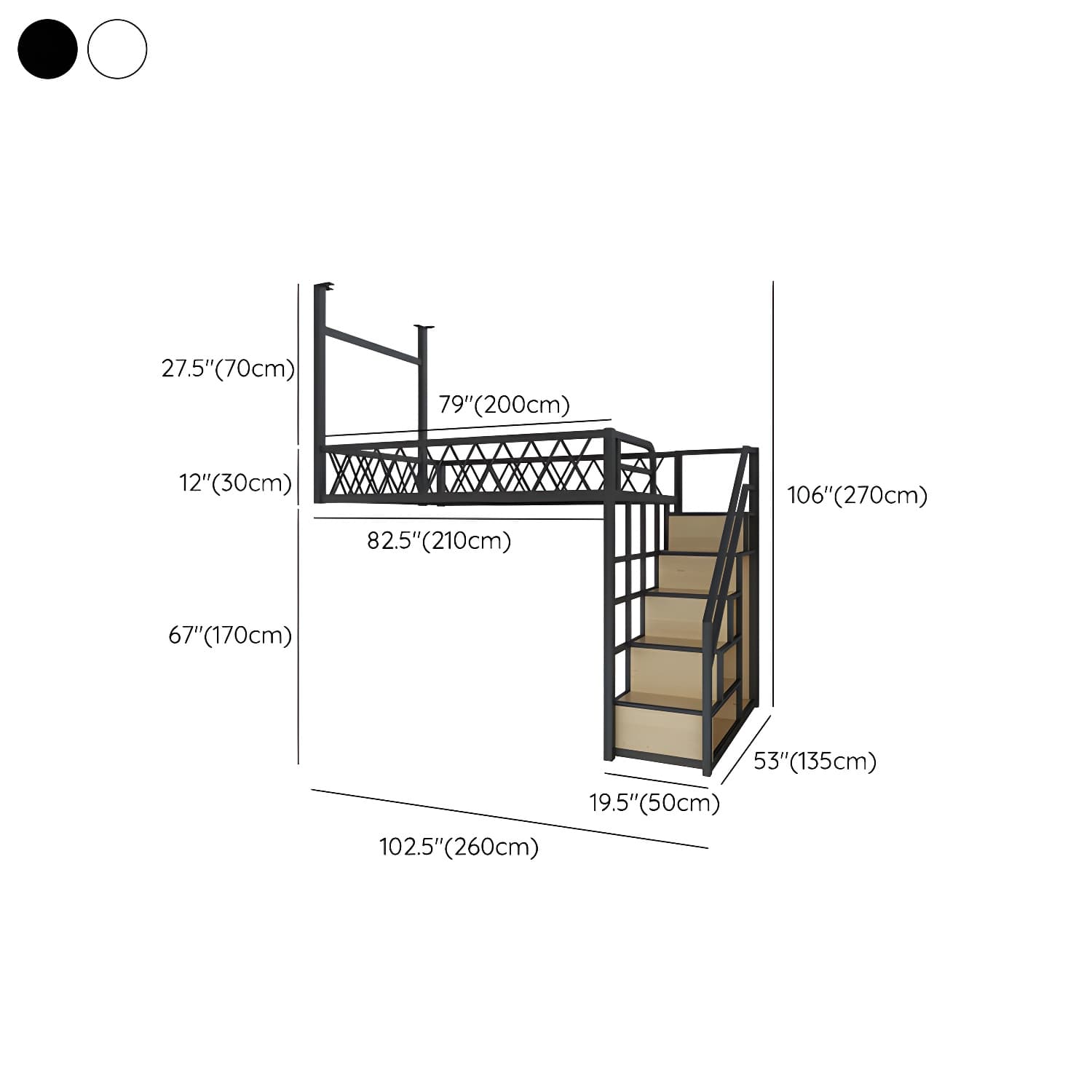 Modern Wood/Metal Bed with Light Wood Tone & Tall Clearance Storage Cabinets thumbnail 20