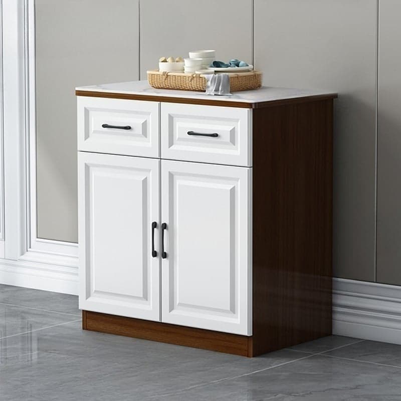 Natural Finish/Light Wood/Ashen Wood Floor Sideboard with Countertop and Kitchen Appliance Storage thumbnail 1