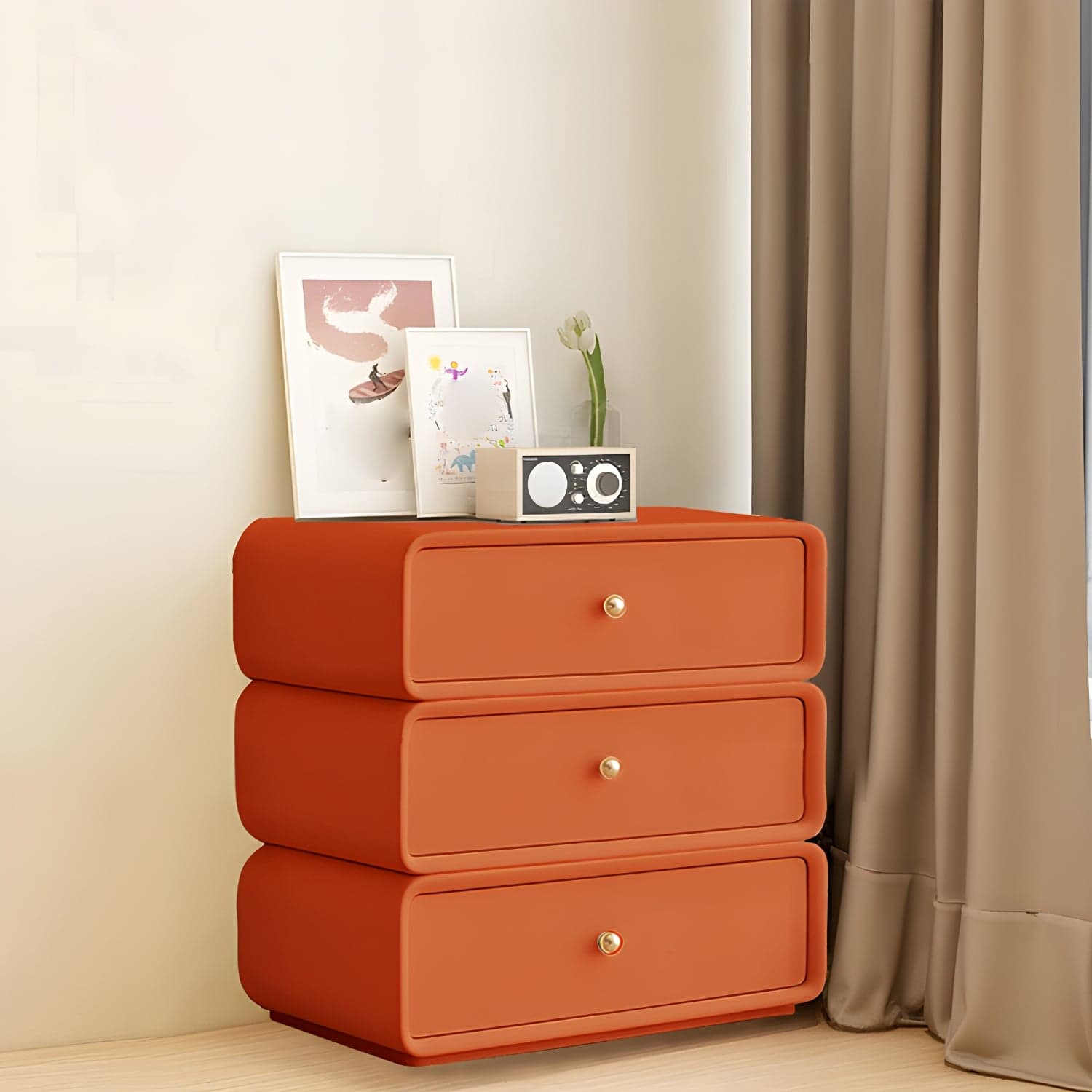 Modern Light Wood Dressers with Solid Wood Construction and Soft-Close Drawers thumbnail 8